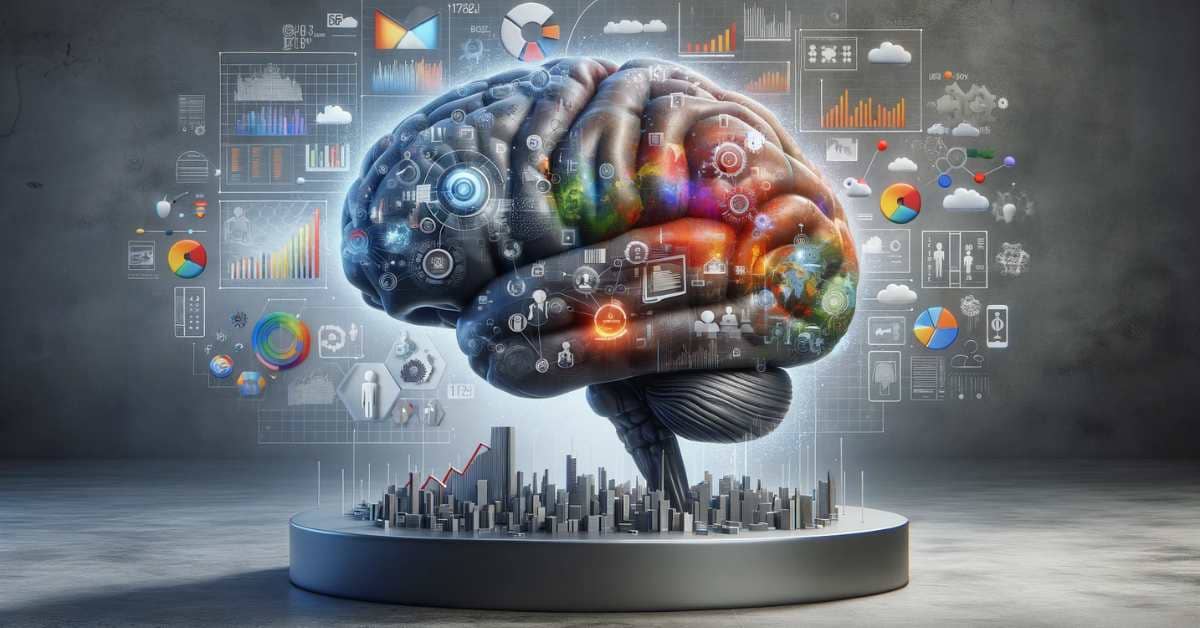 3D rendering of a brain symbolizing the merger of consumer psychology and advertising with marketing elements